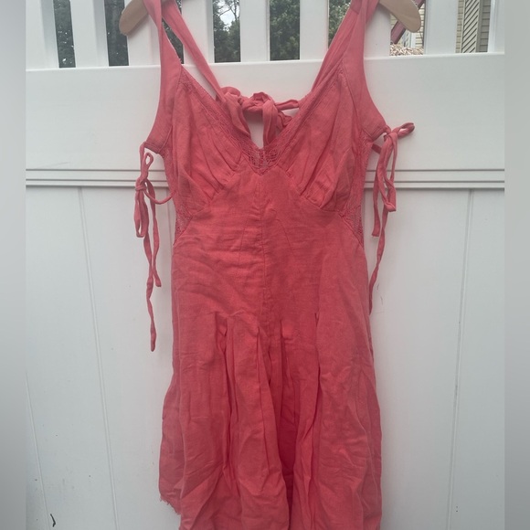 NWT Free People Vivi Mini Dress in Sugar Coral, Size Large - Picture 10 of 12
